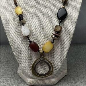 Silpada Black and Brown Beaded Necklace
